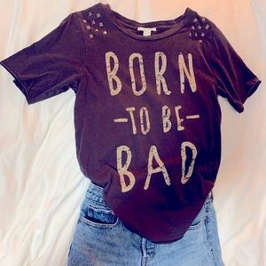 Forever 21 graphic tee with studs